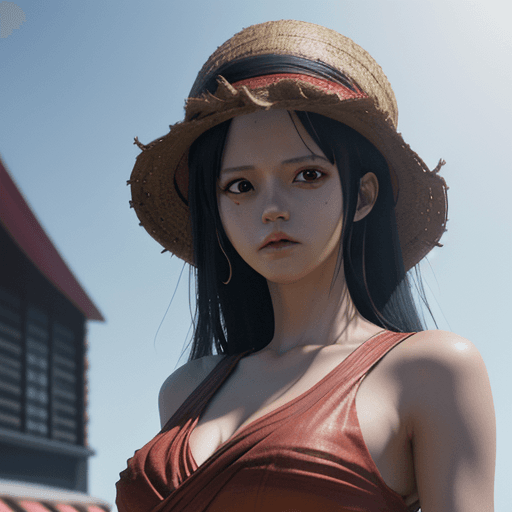 AI generated: Anime character luffy from One Piece octane render, trending on attestation,t symmetrical artwork. c...