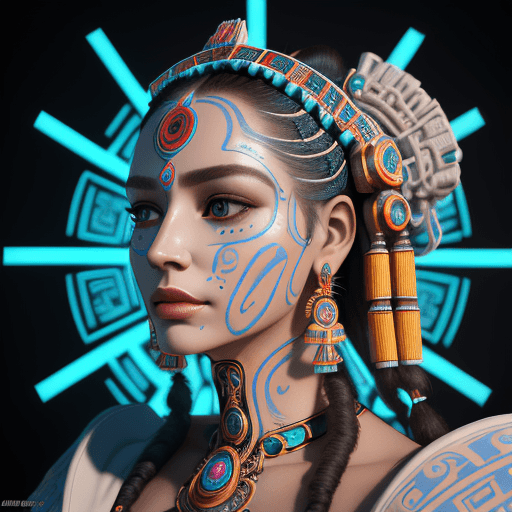 AI generated: complex 3D render ultra detailed of a beautiful porcelain profile woman android face with enhanced M...