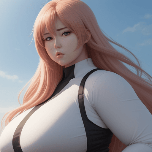 AI generated: Photo of a ultra realistic big  anime woman