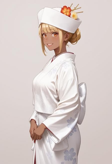 Wedding Kimono (Shiromuku & Tsuknokakushi) / 白無垢と角隠し