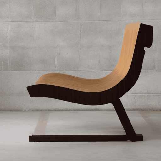 AI generated: Modern, chair, wooden,