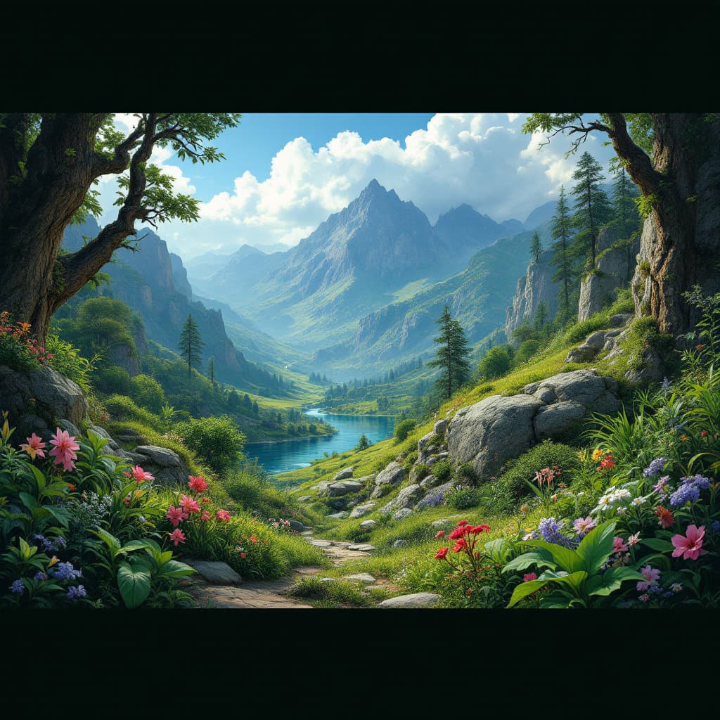 AI generated: una interfaz de usario de estilo naturaleza frondosa