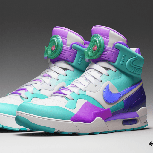 AI generated: Exceptionally detailed Nike sneaker design inspired by Fresh Prince of Bel Aire, crafted with meticu...