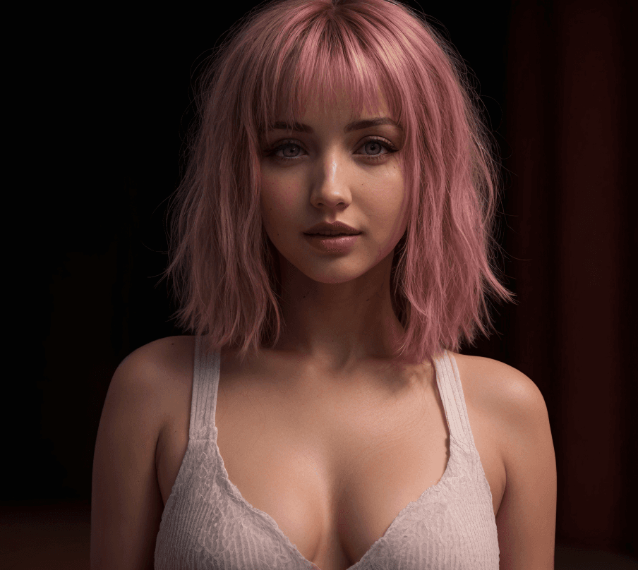 AI generated: Ana De Armas 20 y.o. in the night club , [ (cute makeup): (highlighter and glitter) : (goth makeup:0...
