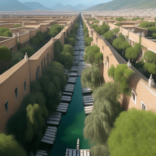 AI generated: cinco pistas de padle en vista desde arriba.