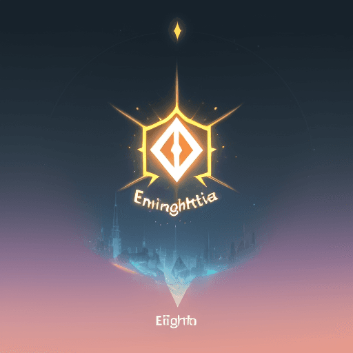 AI generated: create a single character logo with the name "ENLIGHTOPIA"
