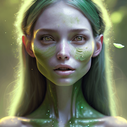 AI generated: Green skin, beautiful fairies | | realistic shaded, pleasant face, fine details, realistic shaded li...