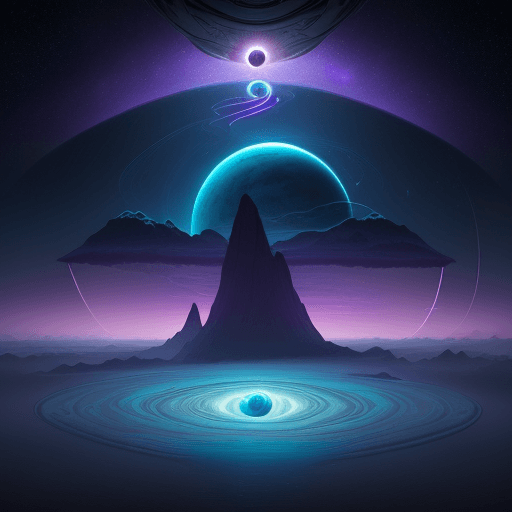AI generated: Generate an image of a breathtaking science fiction landscape that stretches beyond imagination. The...