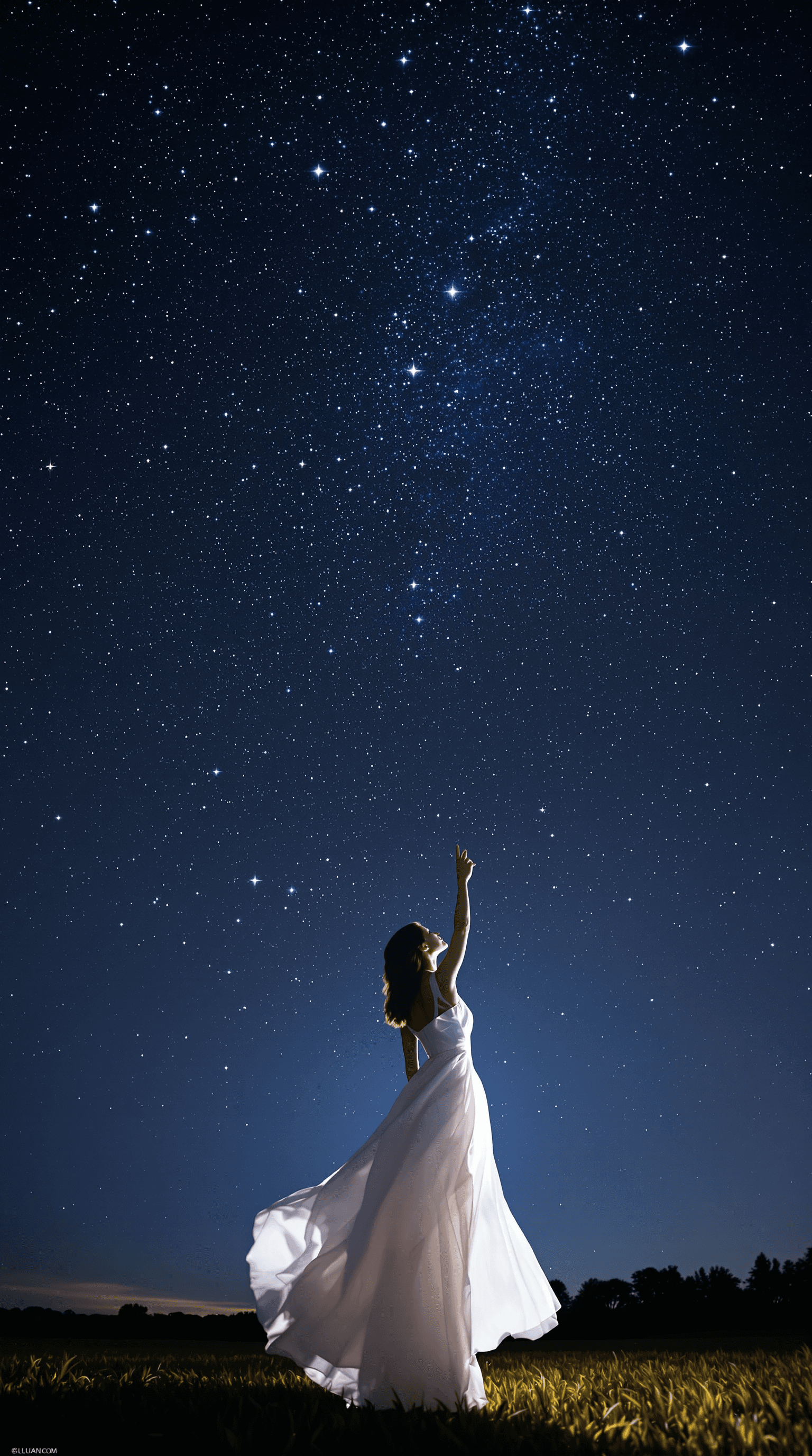 AI generated: Ultra realistic close-up iphone photo of LUNAI Lunai is standing in the middle of a vast field under...