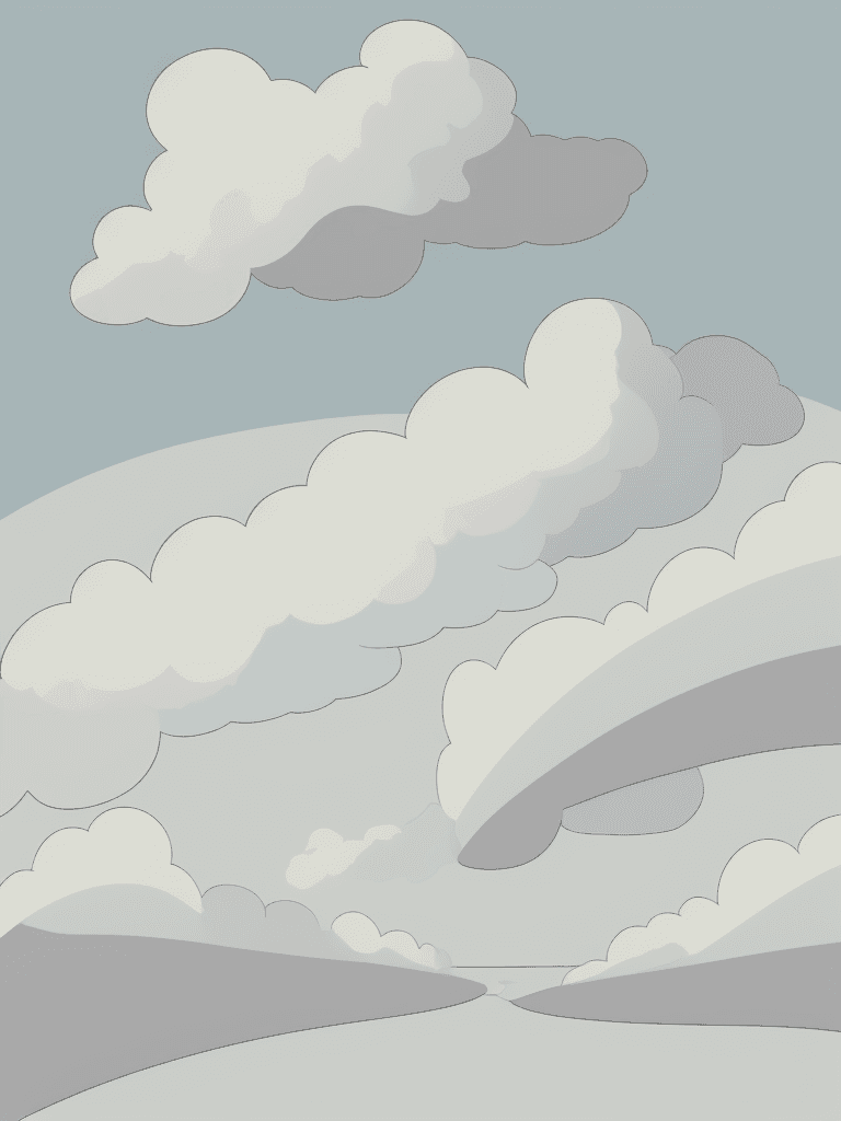 AI generated: Draw a background image using simple lines with the theme of "clouds and mist", with the pattern mai...