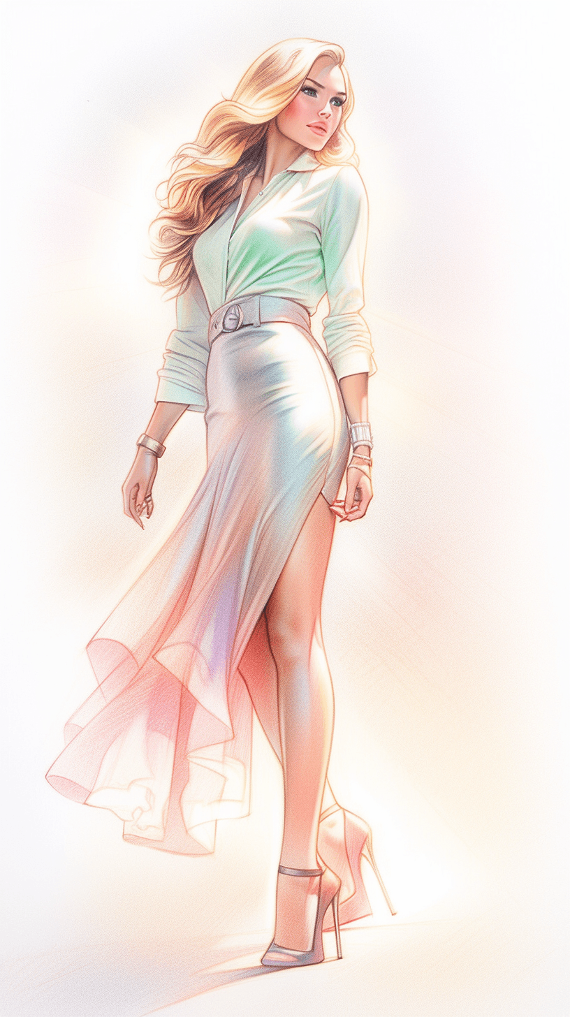 AI generated: sun rays, fog, colors, Casino, casino roulette, Hyperrealism watercolored pencil Amazing epic female...