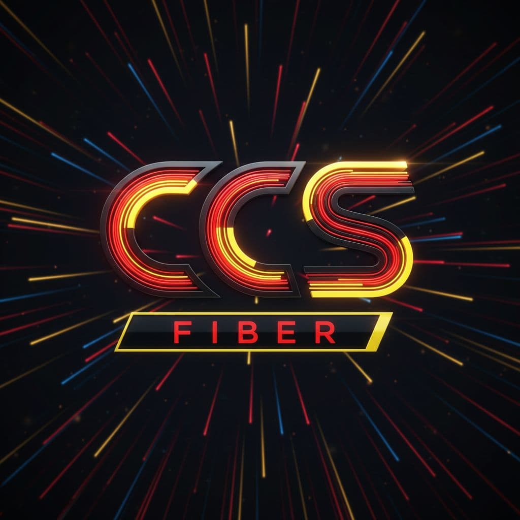 AI generated: create an entirely new logo for a Fiber optic company named CCS. the company colours are primarily b...