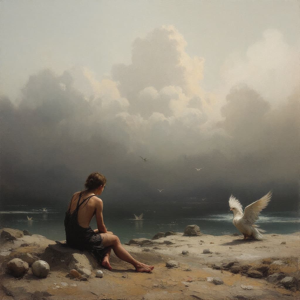 AI generated: Oil painting, Odd Nerdrum inspiration and style