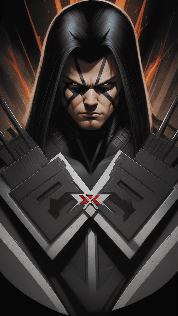 AI generated: A 16k poster with of Respect X (a/k/a "the X-Killer") (Dark Horse Comics) extremely detailed eyes an...