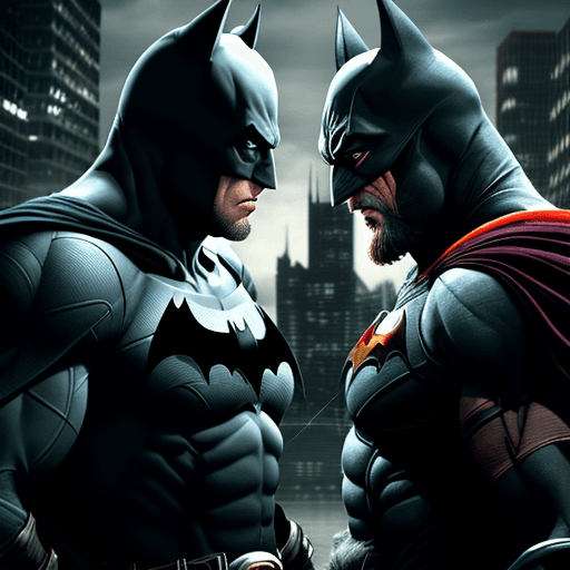 AI generated: Batman and Kratos ,4 k ultra HD 