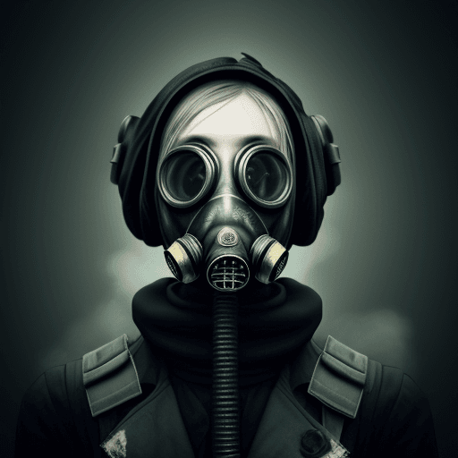 AI generated: dystopian punk gas mask aesthetic award winning photography, hyper surrealism 
