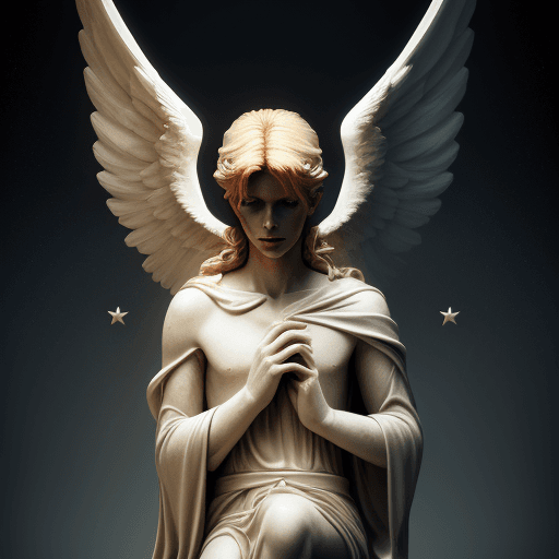 AI generated: biblical angel, 8k, high resolution, david bowie