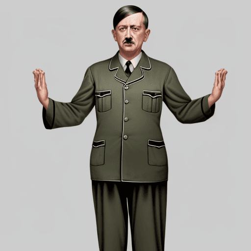 AI generated: Hitler i pyjamas