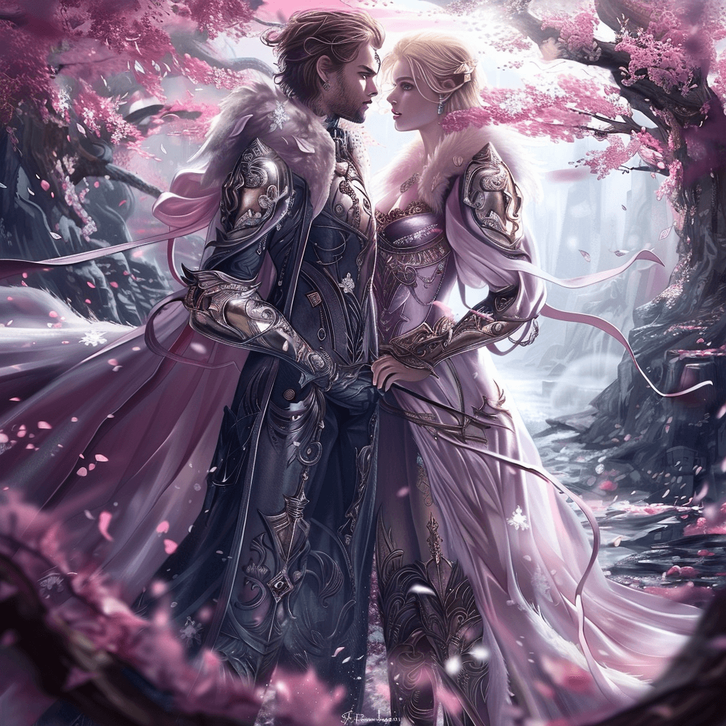AI generated: couple under sakura