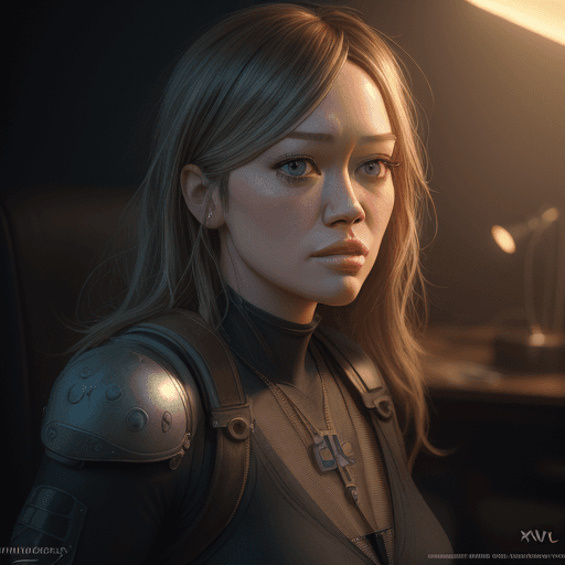 AI generated: Hilary Duff as a character from pixar, au naturel, PS2, PS1, hyper detailed, digital art, trending i...
