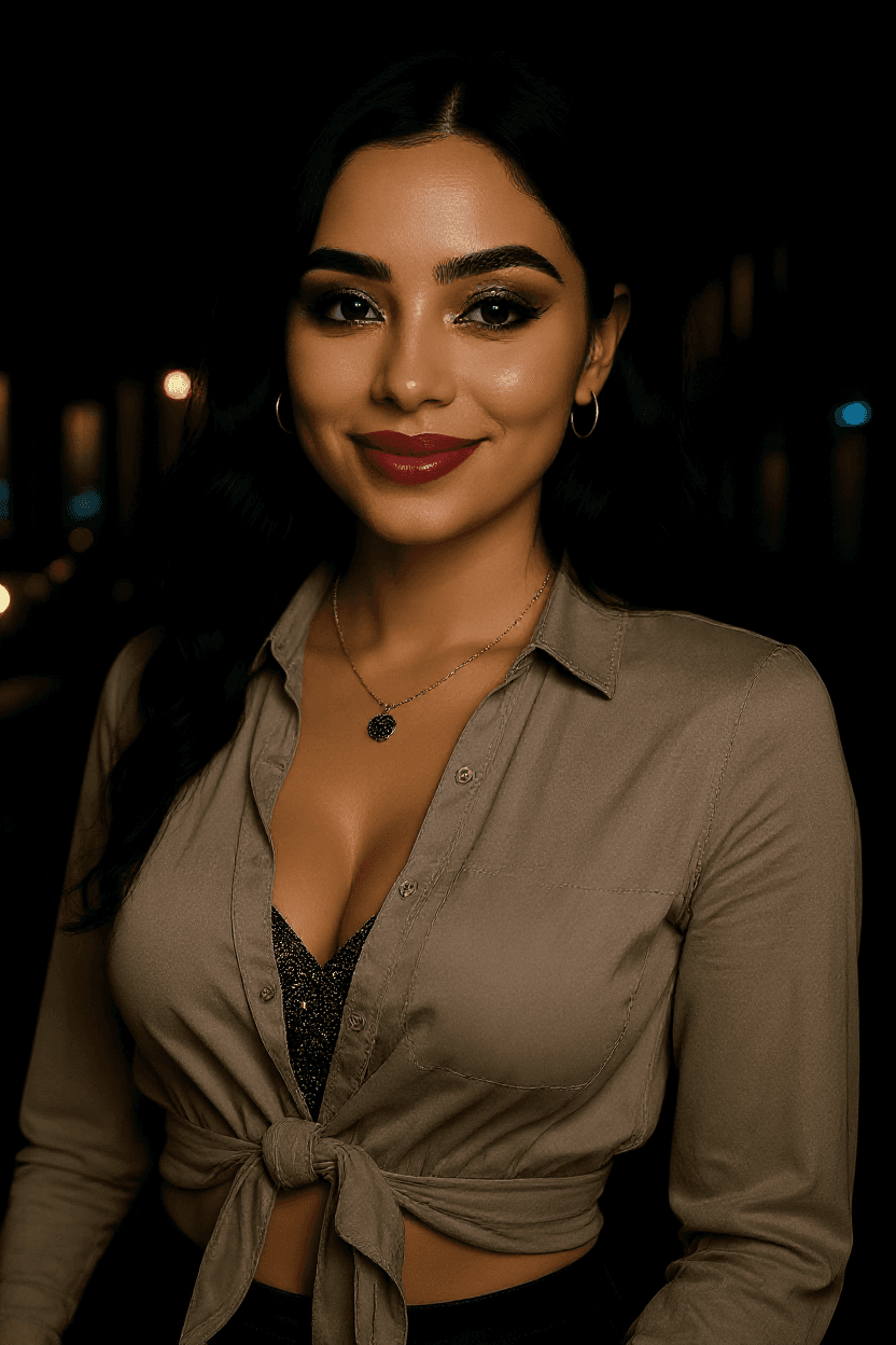 AI generated: Make this photo more sexy, show more boobs.
