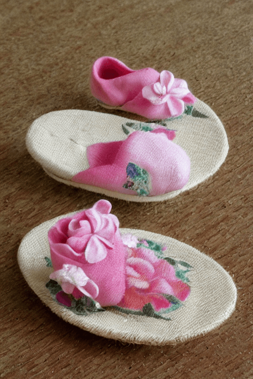 AI generated: jolie cochonnet en sandales :: floral :: 1 éclairage naturel :: 1 simulation miniature :: 1 paul gau...