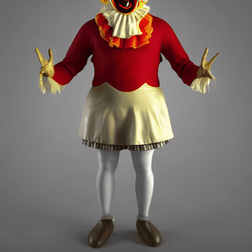 AI generated: Ronald McDonald as a horror film, highly detailed face  Hyperrealism, volumetric lighting,Negative p...