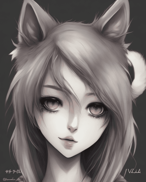 AI generated: loona, furry, anthro, eyes, eyebags, tired, shaded face, an x ornament, smooth shading,, realistic, ...