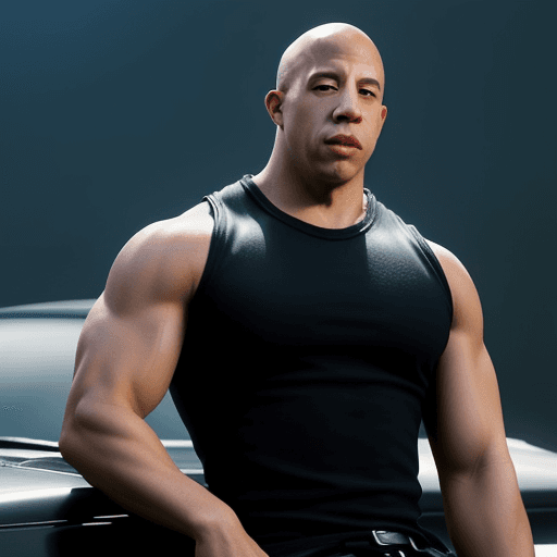 AI generated: Cartoonish vin Diesel 