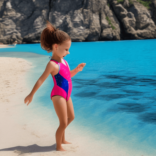 AI generated: a girl wearing swimsuit
