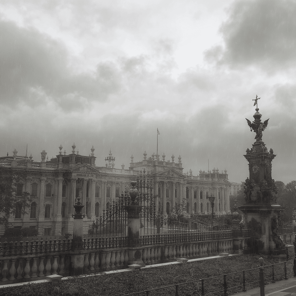 AI generated: disposable photography of UK palace, dreamy mood, --ar 3:4
