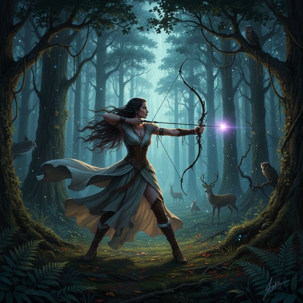 AI generated: la chasse dans la foret 