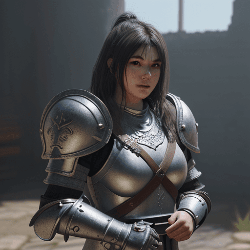 AI generated: super cute fluffy dummy warrior in armor, photorealistic, 4K, ultra detailed, vray rendering, unreal...