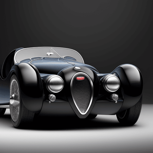 AI generated: conceptual Bugatti type 57 retro design