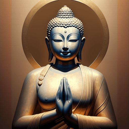 AI generated: The portrait of Shakyamuni Buddha, often simply referred to as the Buddha, is an iconic representati...
