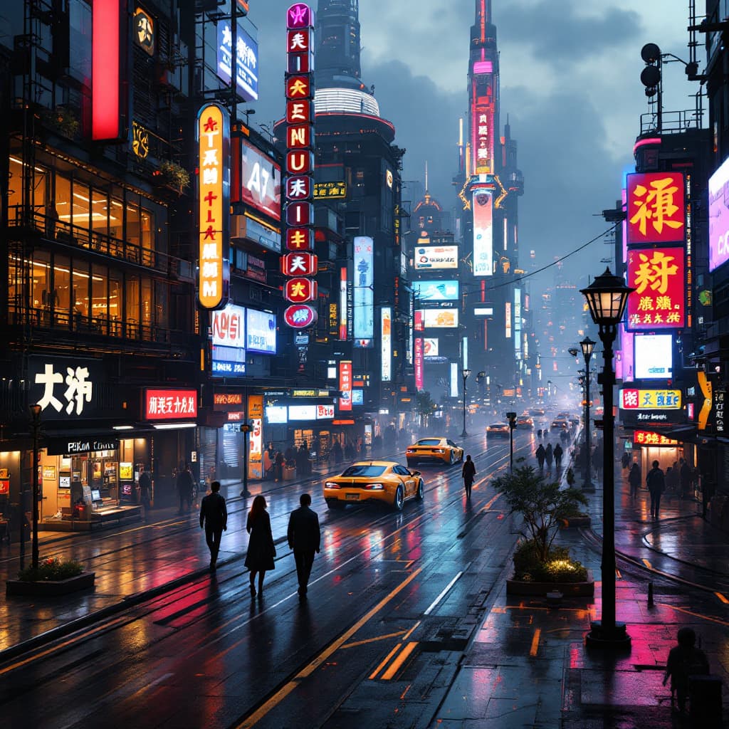 AI generated: A vibrant and buzzy smart city that can be generated through AI with a high quality,high resolution,...