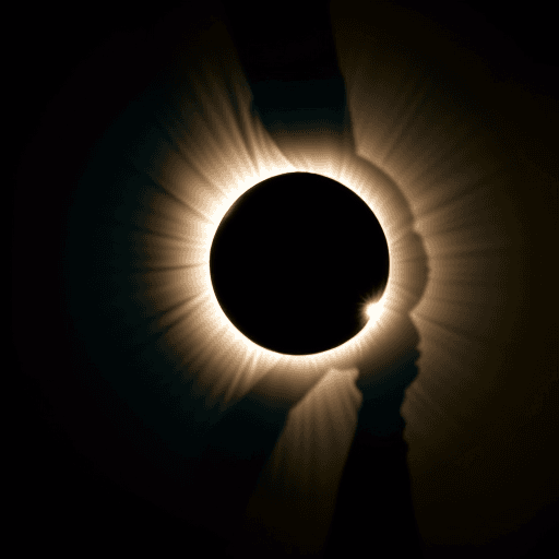 AI generated: 
eclipse, surroundings shadows of people
