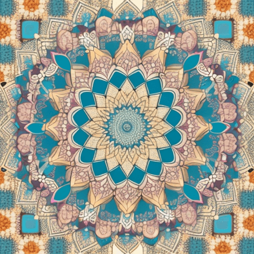 AI generated: seamless mandala pattern