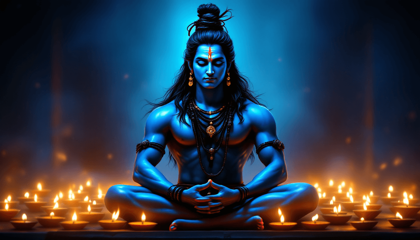 AI generated: This is the reference of Lord Shiva. I want like this as per reference
Blue skin tone for Shiva. Mat...