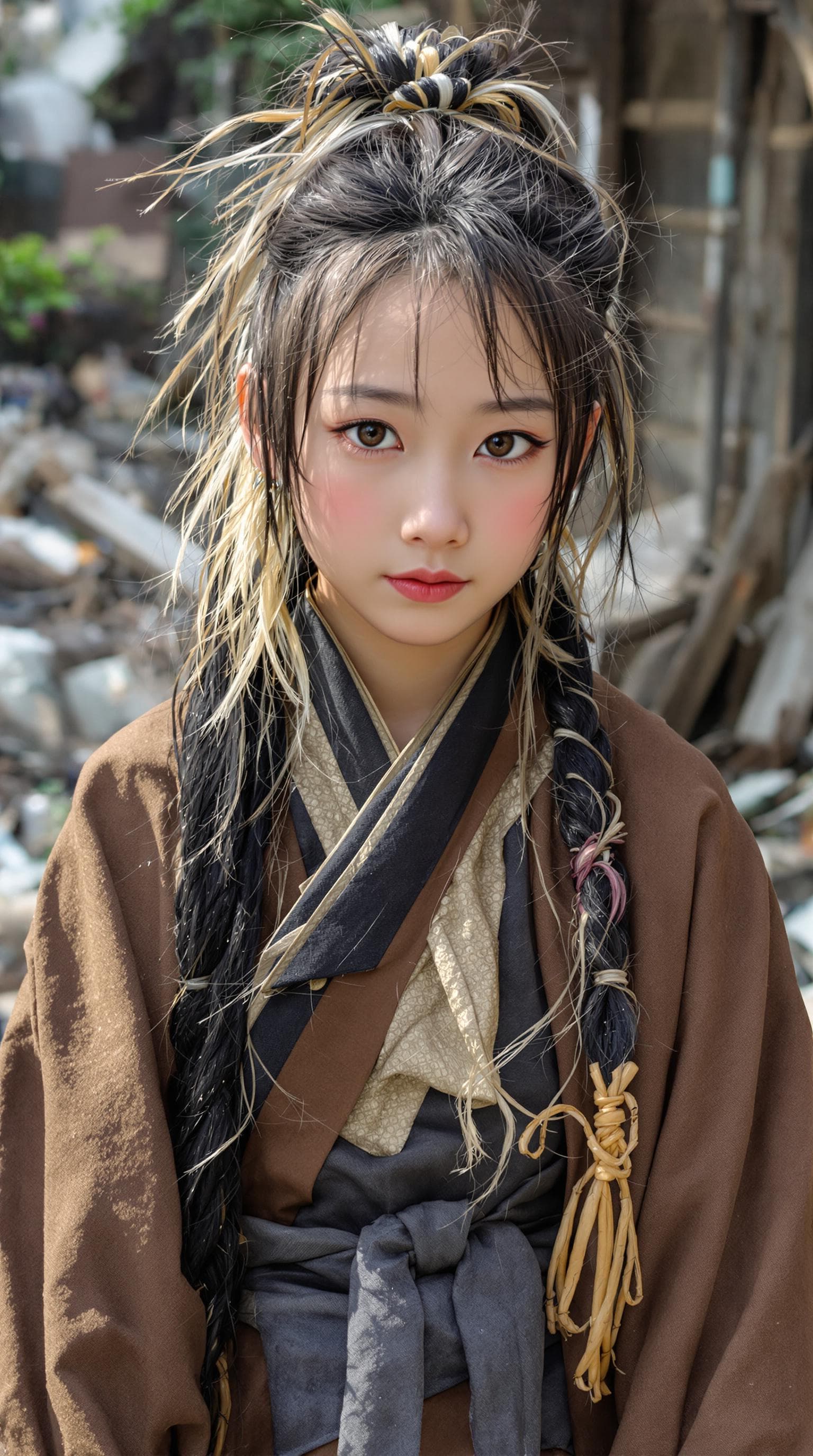 AI generated: a professional photo of a exceptionally of the most beautiful (Chinese peasant girl) girl in China, ...