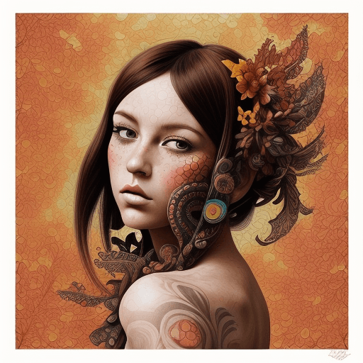 AI generated: fall inspired art, digital painting, in the style of sophie wilkins, irene sheri, naoto hattori, poi...