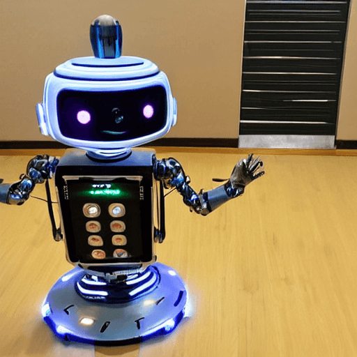 AI generated: ROBOTER DANCE ON MOON