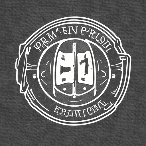 AI generated: 
prision logo line style