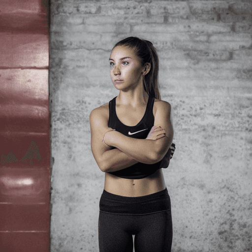 AI generated: A 20 year old athletic woman
Looking forward eyes crossed, surprised face