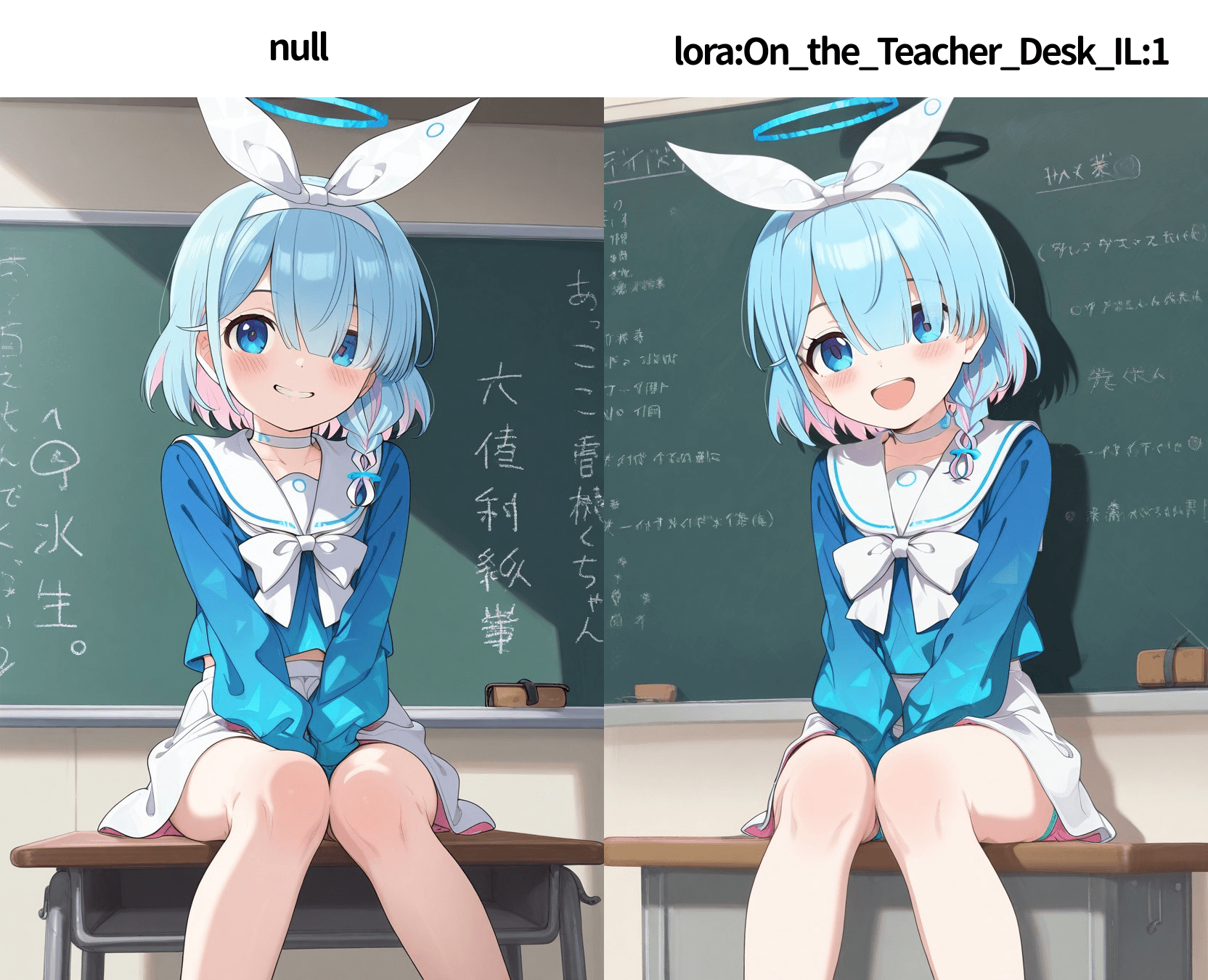 On the Teacher Desk (教卓の上)