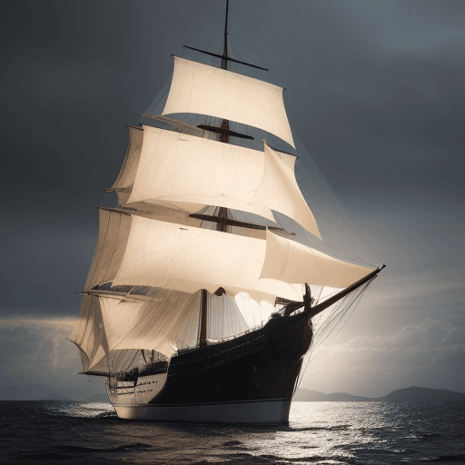 AI generated: Photo of a ultra realistic sailing ship, dramatic light, use this as a reference  https://www.bing.c...