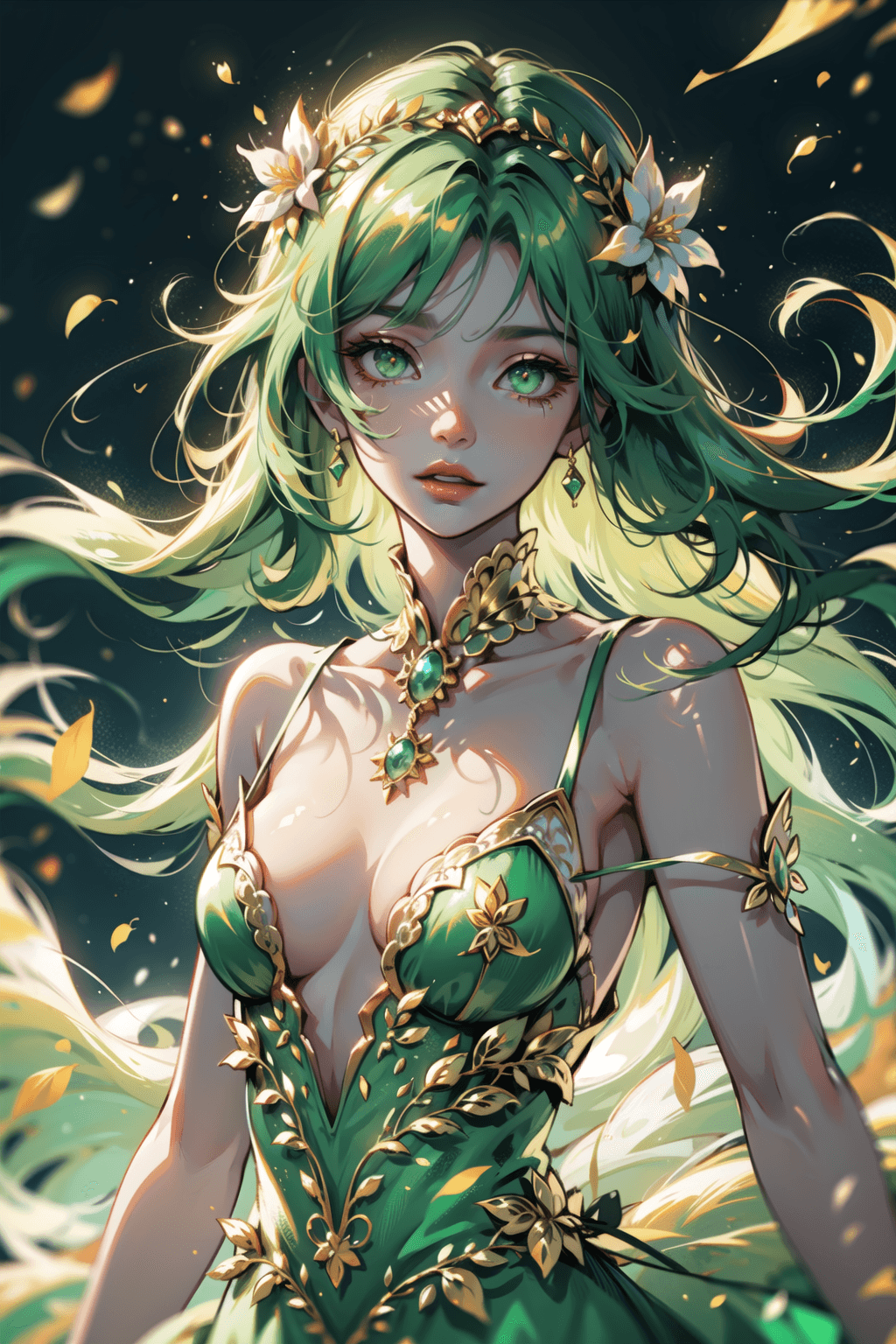 AI generated: ((cinematic light)), hyper detail, dramatic light, intricate details,(unreal Goddess of the forest, ...