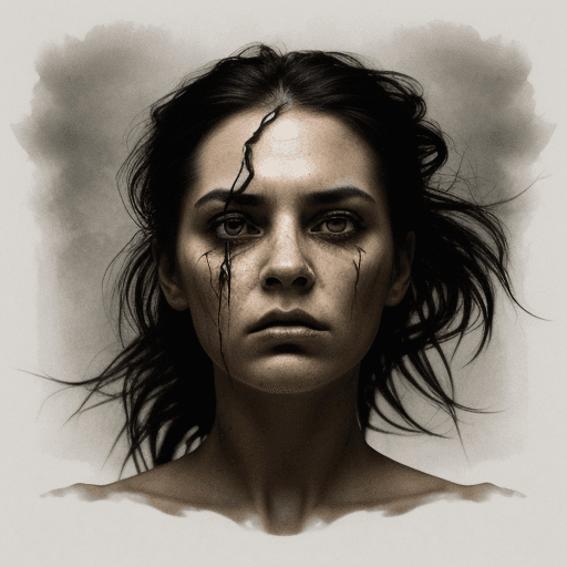 AI generated: women running, in the style of intense gaze, hauntingly beautiful, richly layered, expressive eyes, ...