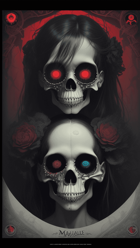 AI generated: there is a Paperbacks special macabre edition and polaroid media artwork collaboration poster of "A ...