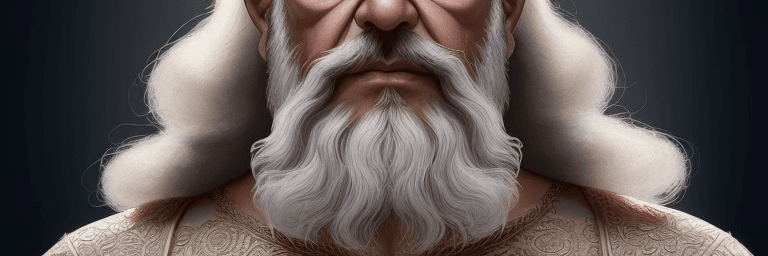 AI generated: abraao, um homem velho com barba longa vestido uma tunica simples, com as maos levantadas as céu olh...